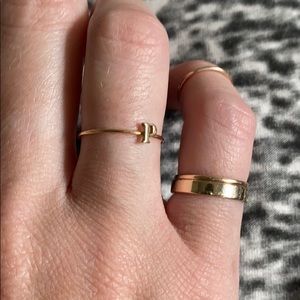 Catbird Discontinued Letter Ring 14k
